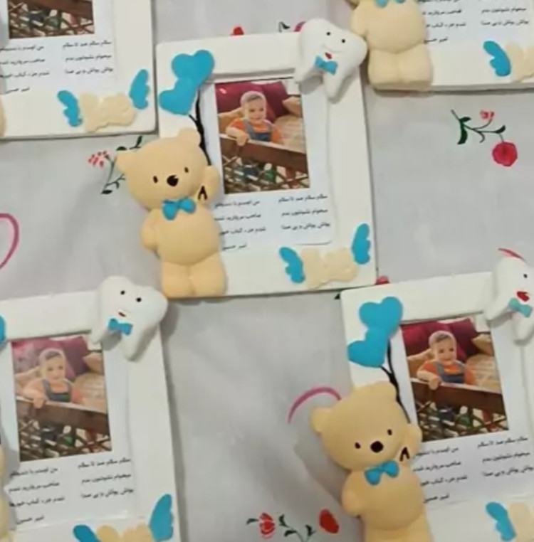 گیفت دندونی نوزاد قاب عکس هدیه مهد کودک هدیه مدارس تولد هدیه دانش آموز روز مادر جشن اسم